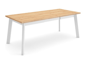 Skraut Home Eettafel, 194x90x75cm, Voor 10 personen, Houten poten, Eiken