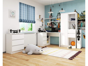 Akord Hoekbureau B16 Linkshandig Wit - Elegant Stijlvol Design Met Opslagmogelijkheden