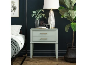 Dorel Home Mesa auxiliar con 2 cajones en MDF Verde