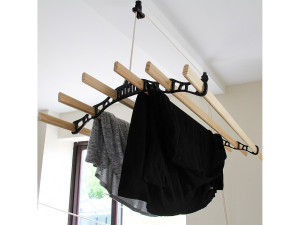 Monstershop Droogrek ophangbaar plafond - zwart - 1.8 meter
