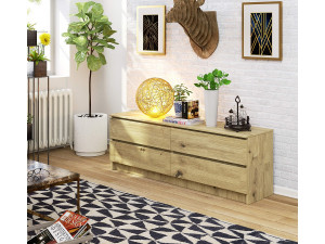 Ladekast K160 met 4 Lades / AKORD Furniture Factory / Artisan Eik / 160 x 55 x 40 cm