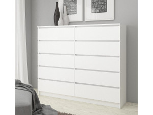 Ladekast K140 met 10 Lades / AKORD Furniture Factory / Wit / 138 x 121 x 40 cm