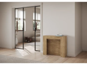 ITAMOBY Consola extensible 90x25/211 cm Kiba roble natural extensiones internas
