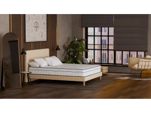 Douce Lune Colchão Thalassa de 2 lugares 140x190 - Híbrido: molas ensacadas - espuma viscoelástica de alta qualidade 60 kg/m³ - Contra as dores de