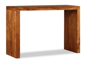 Clicnbuy Mesa consola Madera sólida con acabado miel 110x40x76 cm