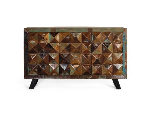 Giner y colomer Aparador de Madera Reciclada Estilo Industrial Moderno-90x150x40