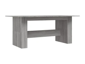 vidaxl Mesa de comedor madera de ingeniería Sonoma gris 180x90x76 cm