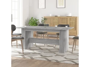 vidaxl Mesa de comedor madera de ingeniería Sonoma gris 180x90x76 cm