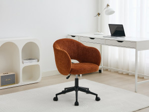Vente-unique Bureaustoel - Stof met textuur - Terracotta - ACACILIO