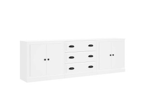 vidaxl Dressoirs 3 st bewerkt hout wit