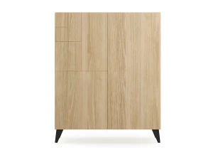 Herdasa Móvel sapateira/armário - A109cm x C90cm x P27cm carvalho dourado pés preto - Malmo