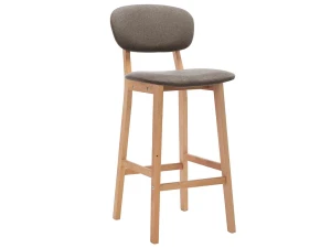 vidaxl Taburetes de cocina 2 unidades tela gris taupe