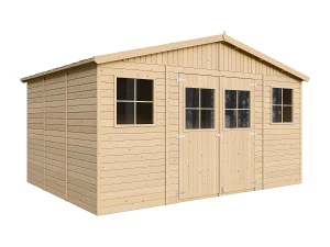 Timbela Galpão de madeira - 12 m² / H246x418x320 cm - M331+M331G