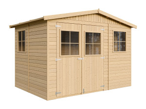 Timbela Houten tuinschuurtje zonder vloer - 6 m² / 324x216xH226 cm - M334