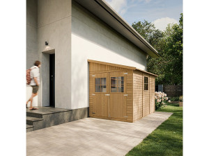 Timbela Houten tuinschuurtje zonder vloer - 6.09 m² - 318x218xH245 cm - M339A