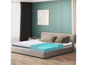 The White Stone Matras 140x200 Carbon Memory Orthopedisch, antibacterieel, mijtwerend, anti-allergisch   Hoogte 16 cm   Made in Italy