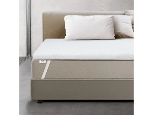 The White Stone Cubrecolchón Doble de espuma viscoelástica XXL   protectores de colchón 6 cm   Cubrecolchón desenfundable   Antibacteriano y