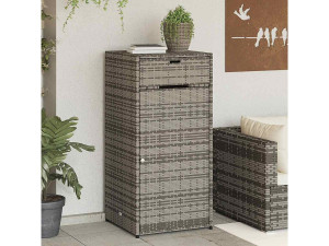 vidaxl Tuinkast 55x55x111 cm poly rattan grijs
