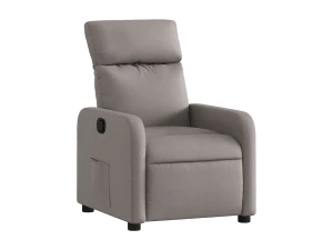 vidaxl Sillón reclinable de tela gris taupe