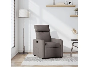 vidaxl Sillón reclinable de tela gris taupe