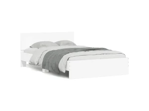 vidaxl Estructura de cama con cabecero blanca 120x190 cm