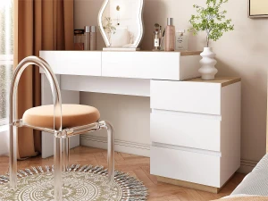 ModernLuxe Toucador moderno com 5 gavetas - em aglomerado - Branco
