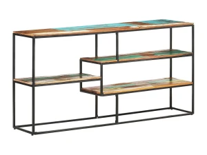 Clicnbuy Aparador de madera maciza reciclada 150x30x75 cm