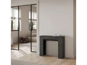 ITAMOBY Consola extensible 90x25/181 cm Slick antracita espatulado