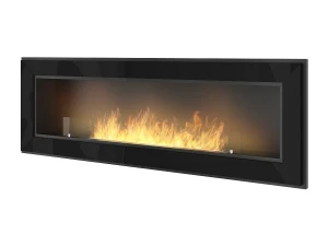 Chimenea de bioetanol empotrada Frame 1500 SimpleFire con cristal negro