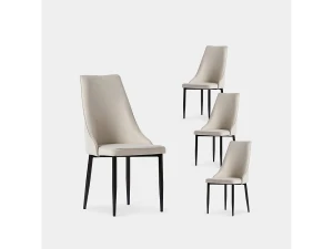Packs 4 sillas Beige 45 x 95 cm