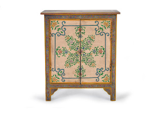 Giner y colomer Bijzettafel van mangohout, 65 cm, etnische handgemaakte stijl - 77x65x33