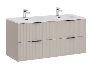 Petits-Meubles Móvel de lavatório duplo Adriel bege 120cm