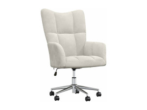 vidaxl Relaxstoel fluweel crèmewit