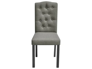 vidaxl Sillas de comedor 6 unidades de tela gris