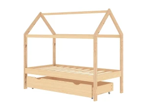 vidaxl Estructura cama infantil con cajón madera pino maciza 80x160 cm
