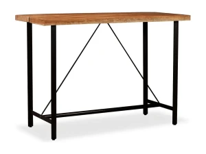 vidaxl Mesa de bar de madera maciza de acacia 150x70x107 cm
