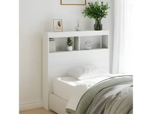 Clicnbuy Cabecero de cama con LED blanco 100x17x102 cm