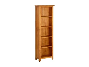 Clicnbuy Estantería de 5 niveles de madera maciza de roble 45x22x140 cm