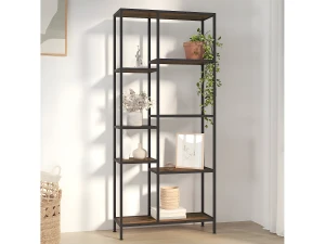 Clicnbuy Estantería de madera contrachapada y acero 80x30x180 cm