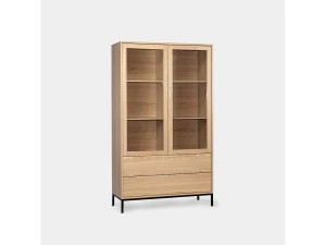 Vitrina doble de Madera Natural 170 cm x 100 cm- Remi