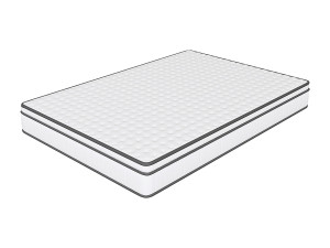 Matras van 140 x 190 cm met pocketvering en geïntegreerde matrastopper, 25 cm dik