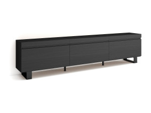 Skraut Home TV-Meubel, Lowboard, 240x35x57cm, Industrieel design, Zwart