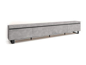 Skraut Home TV-Meubel, Lowboard, 320x35x57cm, Groot formaat TV, Industrieel design, Cement