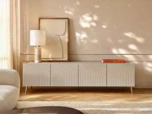 Vente-unique Tv-meubel met 4 deurtjes - Beige - NORSIM van Pascal Morabito
