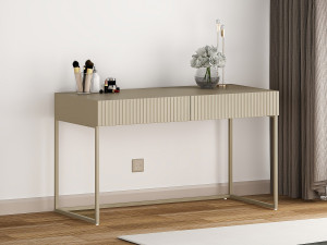 Vente-unique Bureau met 2 lades - Beige - CALDRIN