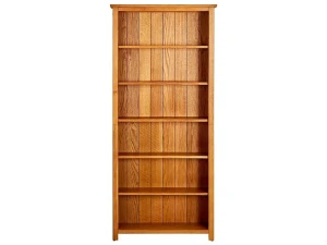 vidaxl vidaX Estantería de 6 niveles de madera maciza de roble 80x22,5x180 cm