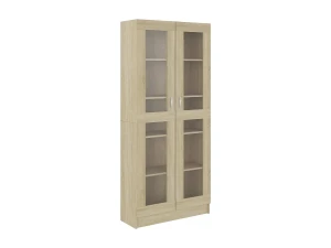vidaxl Vitrina de madera de ingeniería roble Sonoma 82,5x30,5x185 cm