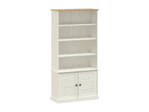 vidaxl Librería VIGO madera maciza de pino blanco 85x35x170 cm