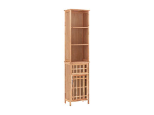 vidaxl Badkamerkast 42x29x182 cm massief walnotenhout