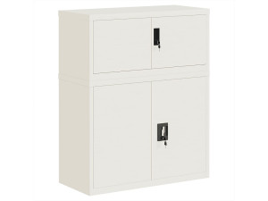 vidaxl Archiefkast 90x40x110 cm staal wit
